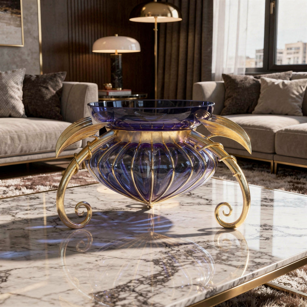 Kovaná váza se zlatem